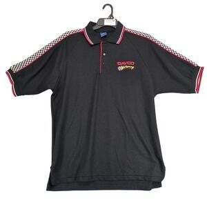 Vintage 90s Dayco Racing Polo Shirt Mens L Made USA‎ Swingster Checker Shoulders